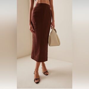 Posse Emma Linen Skirt; SZ MEDIUM